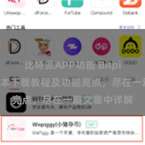 比特派APP功能 Bitpie钱包最新版本下载教程及功能亮点，尽在一篇文章中详解