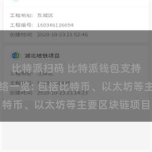 比特派扫码 比特派钱包支持的区块链网络一览: 包括比特币、以太坊等主要区块链项目