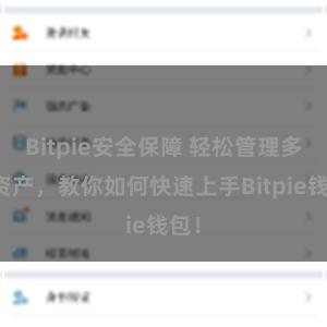 Bitpie安全保障 轻松管理多链资产，教你如何快速上手Bitpie钱包！