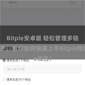 Bitpie安卓版 轻松管理多链资产，教你如何快速上手Bitpie钱包！