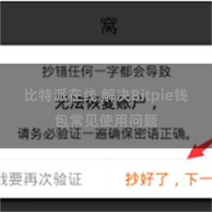 比特派在线 解决Bitpie钱包常见使用问题