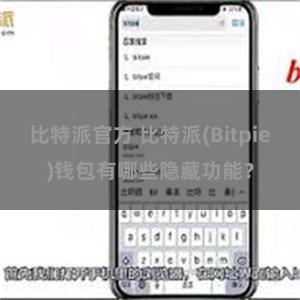 比特派官方 比特派(Bitpie)钱包有哪些隐藏功能？