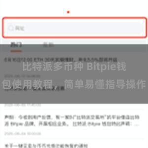 比特派多币种 Bitpie钱包使用教程，简单易懂指导操作