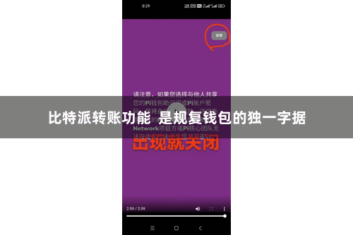 比特派转账功能  是规复钱包的独一字据