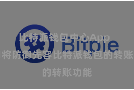 比特派钱包中心App  咱们将防御先容比特派钱包的转账功能